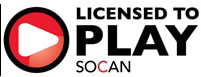 Fully Licenced with SOCAN